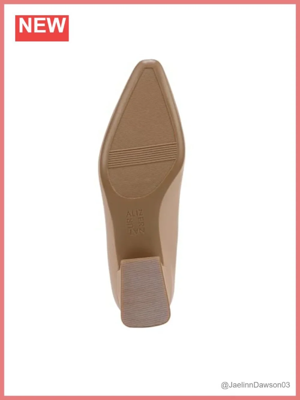 Naturalizer Georgia Pointed Toe Low Block Heel Pump Women's PU Leather